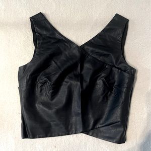 Faux Leather Crop Top